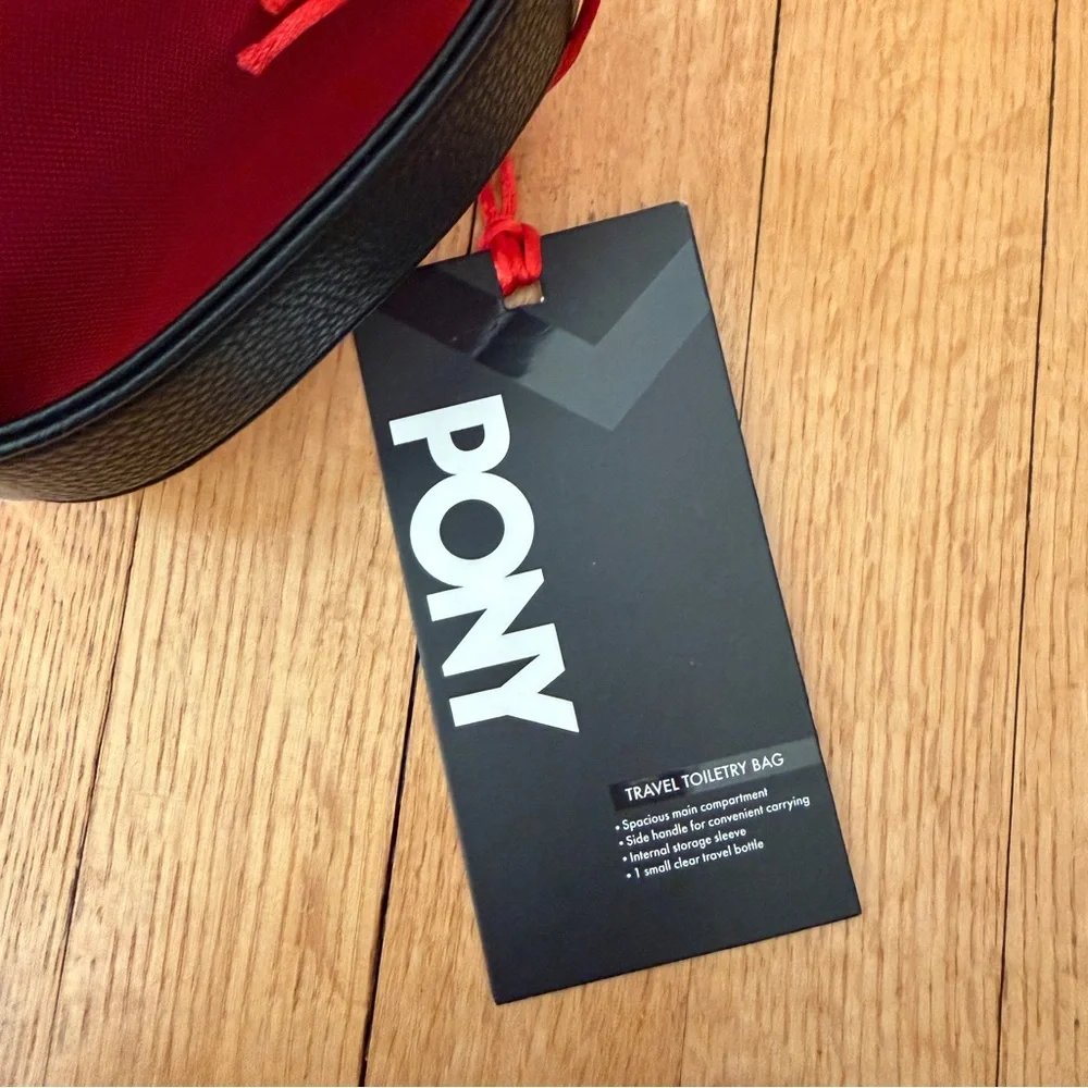 PONY Travel Toiletry Accesory Collection Red Sports Champion Red Legend Bag nwt